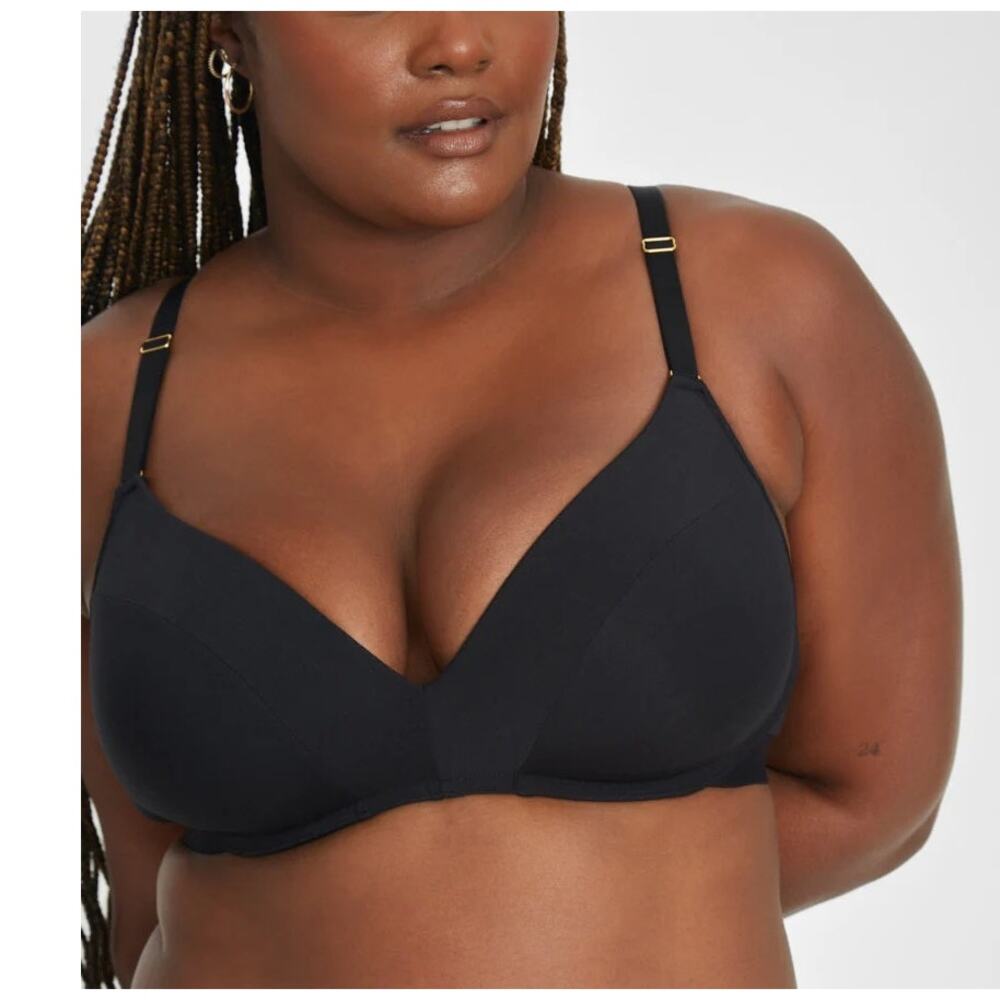 LIVELY All-Day No-Wire Push-Up Bra, Black, Ultra Soft, NWT, 34DDD